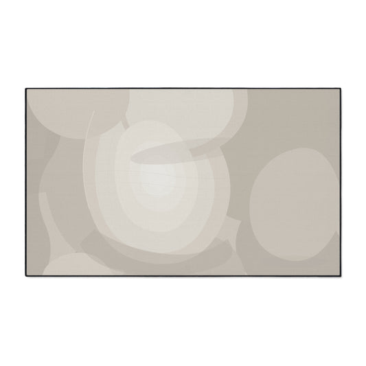 Neutral Abstract Circles Heavy Duty Floor Mat | Non-Slip Entry Rug
