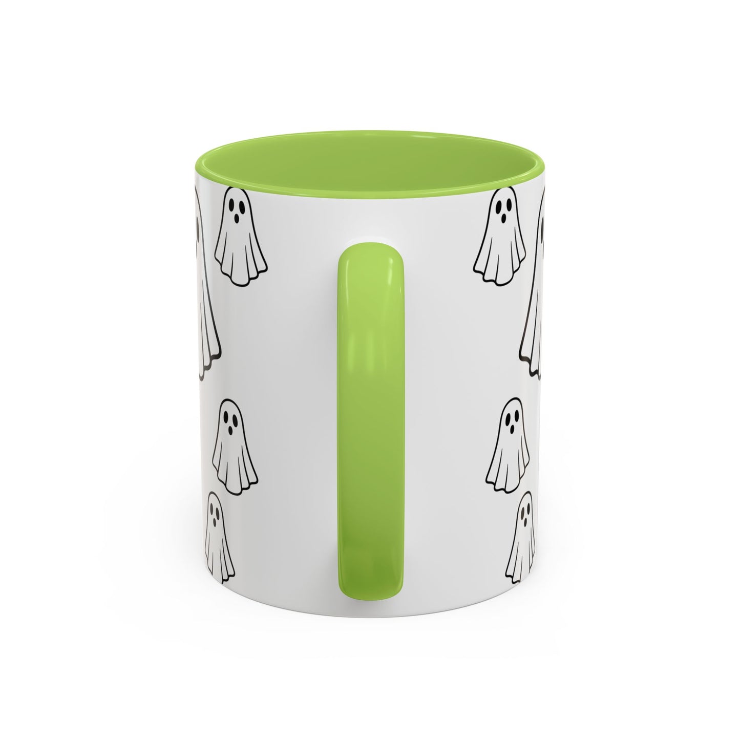 Cute Ghost Accent Coffee Mug, Halloween Mug, Spooky Drinkware, Gift for Ghost Lovers, Seasonal Decor, Unique Coffee Cup - TRV
