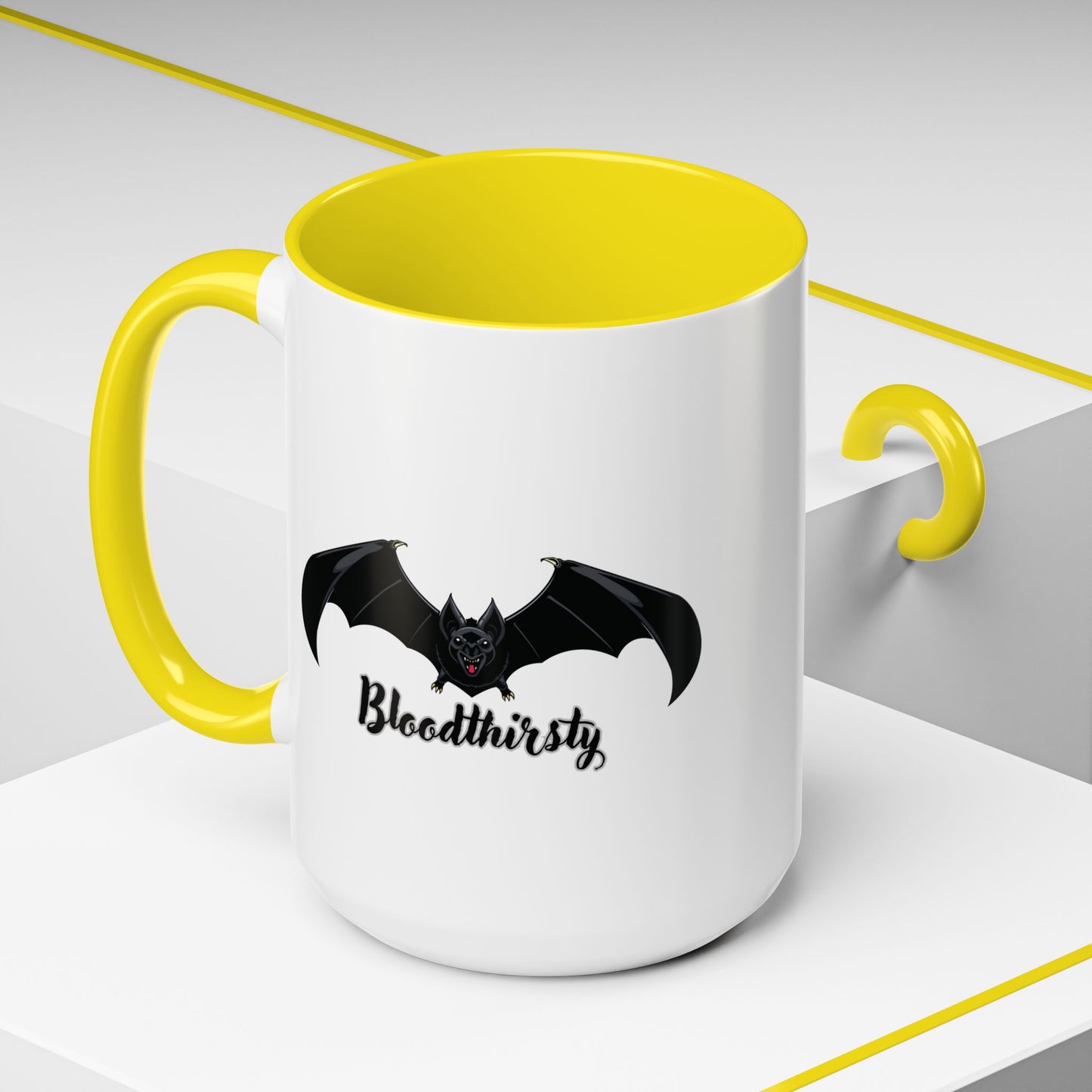 Bloodthirsty Bat Coffee Mug - Unique Halloween and Gothic Accents