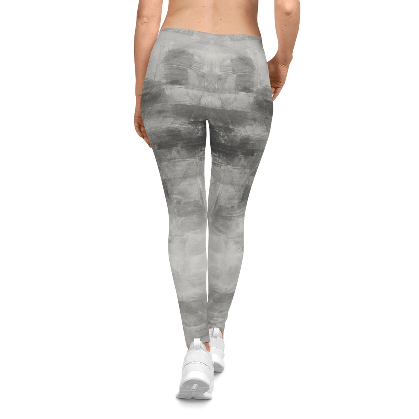 Chic Abstract Women's Casual Leggings, Breathable Fitness Pants, Yoga Leggings, Everyday Wear, Stylish Activewear, Trendy Loungewear - TRV