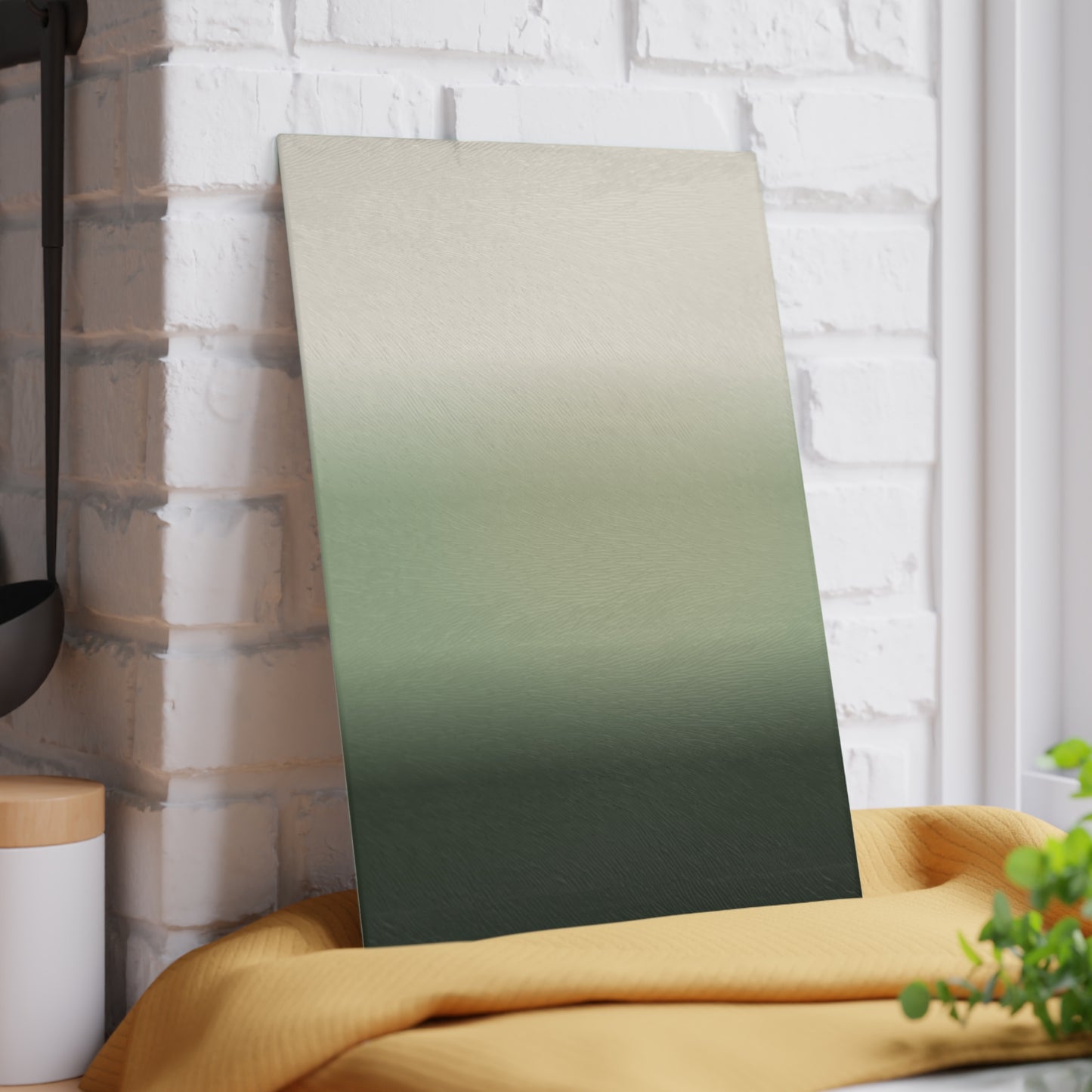 Green Ombre Gradient Glass Cutting Board | Modern Kitchen Decor