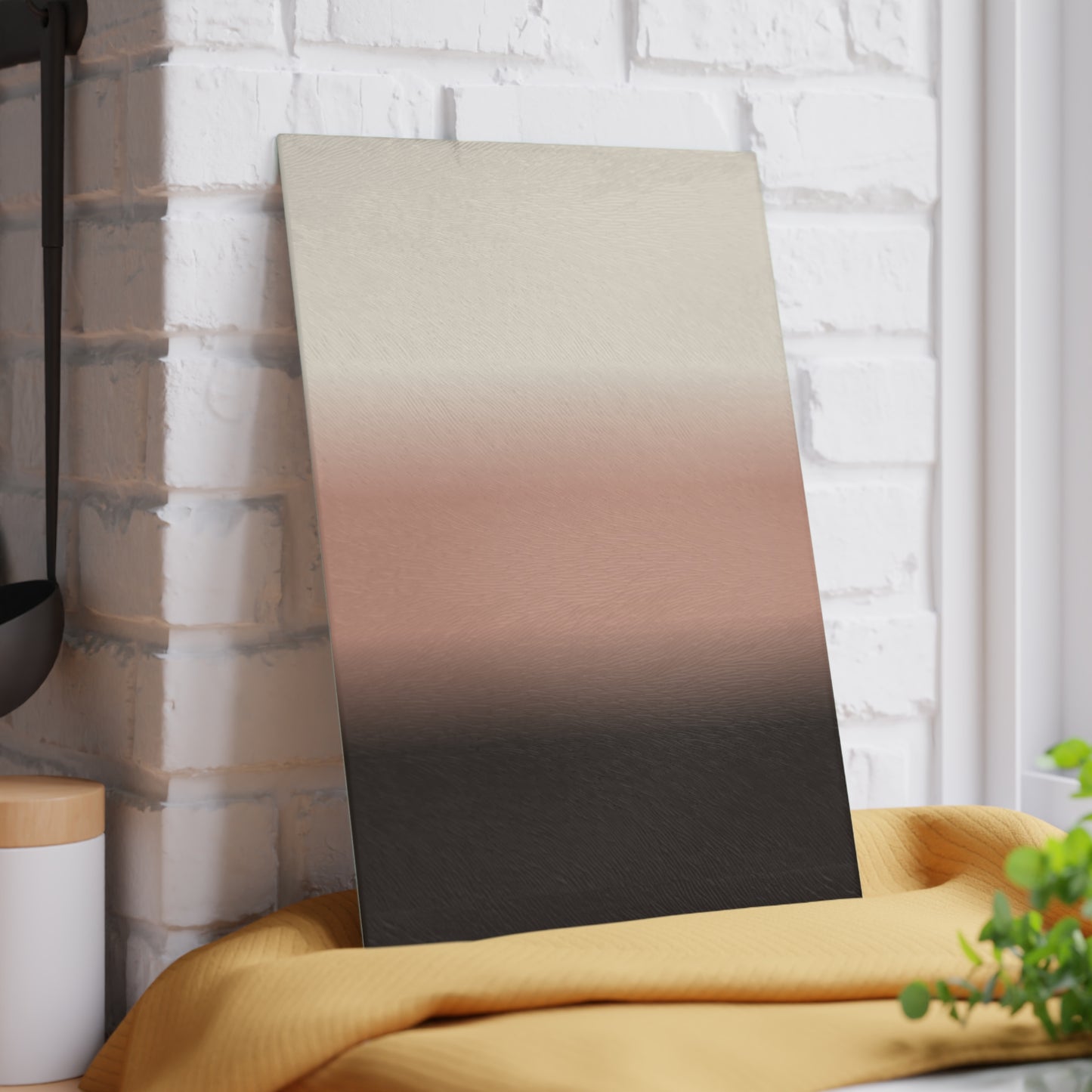 Neutral Gradient Glass Cutting Board | Modern Ombre Kitchen Decor