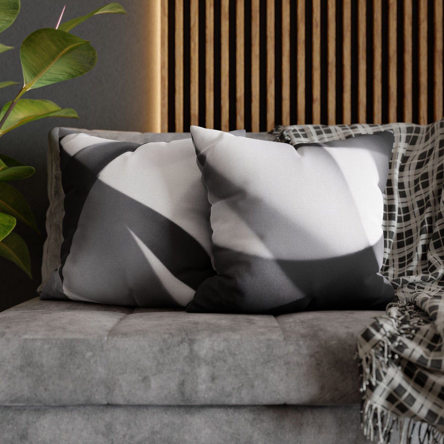 Abstract Black and White Photo Pillowcase, Square Pillowcase