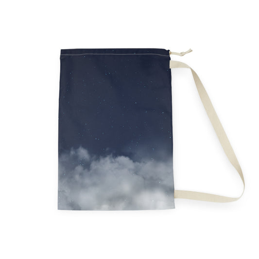 Night Sky Clouds Laundry Bag | Drawstring Canvas Tote - TRV