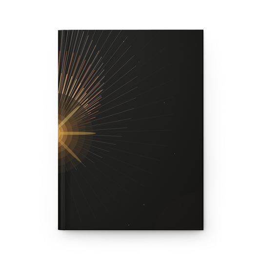 Golden Sunburst Minimalist Hardcover Journal | Matte