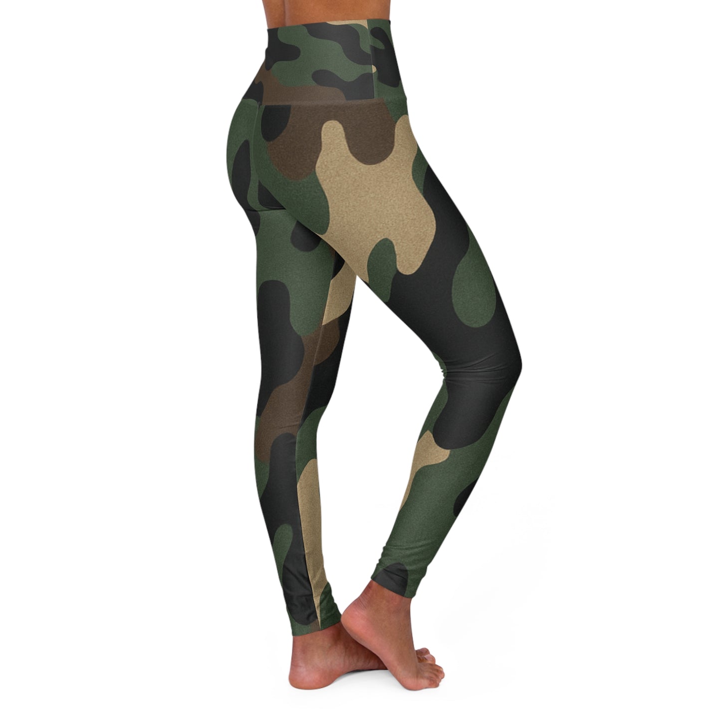 Camo High Waisted Yoga Leggings, Fashionable Activewear, Workout Gear, Fitness Leggings, Everyday Comfort Leggings - TRV