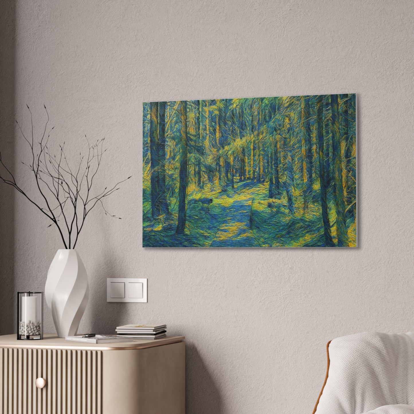 Canvas Art Print, Forest Path Painting, Nature Decor, Wall Art, Gift for Nature Lovers, Home Decor Inspiration - TRV