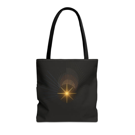 Radiant Starburst Tote Bag | Golden Light Celestial Design - TRV