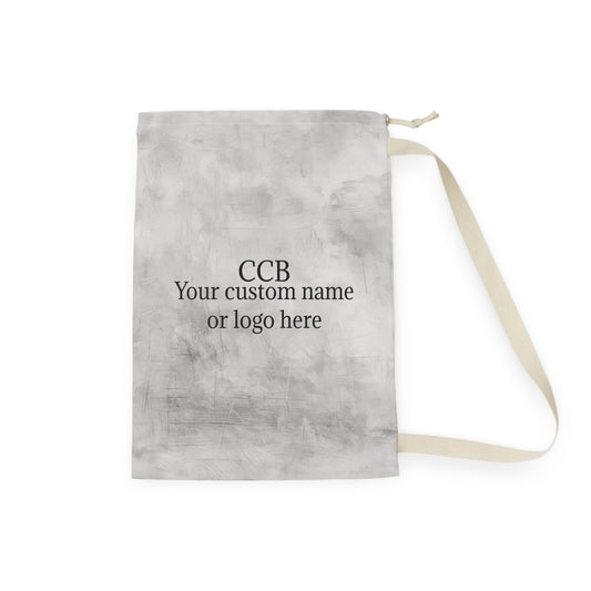 Monogram Initials Laundry Bag | Personalized Name, Canvas Drawstring - TRV