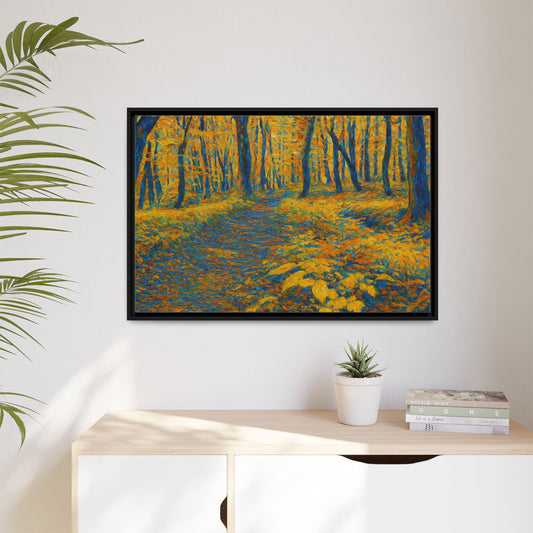 Vibrant Framed Canvas Art – Van Gogh Style Autumn Wall Decor