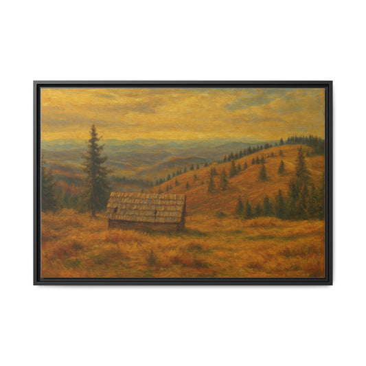 Framed Landscape Canvas Art - Serene Nature Decor, Multi-color Wall Art, Rustic Home Decor, Gift for Nature Lovers, Perfect for Any Occasion - TRV