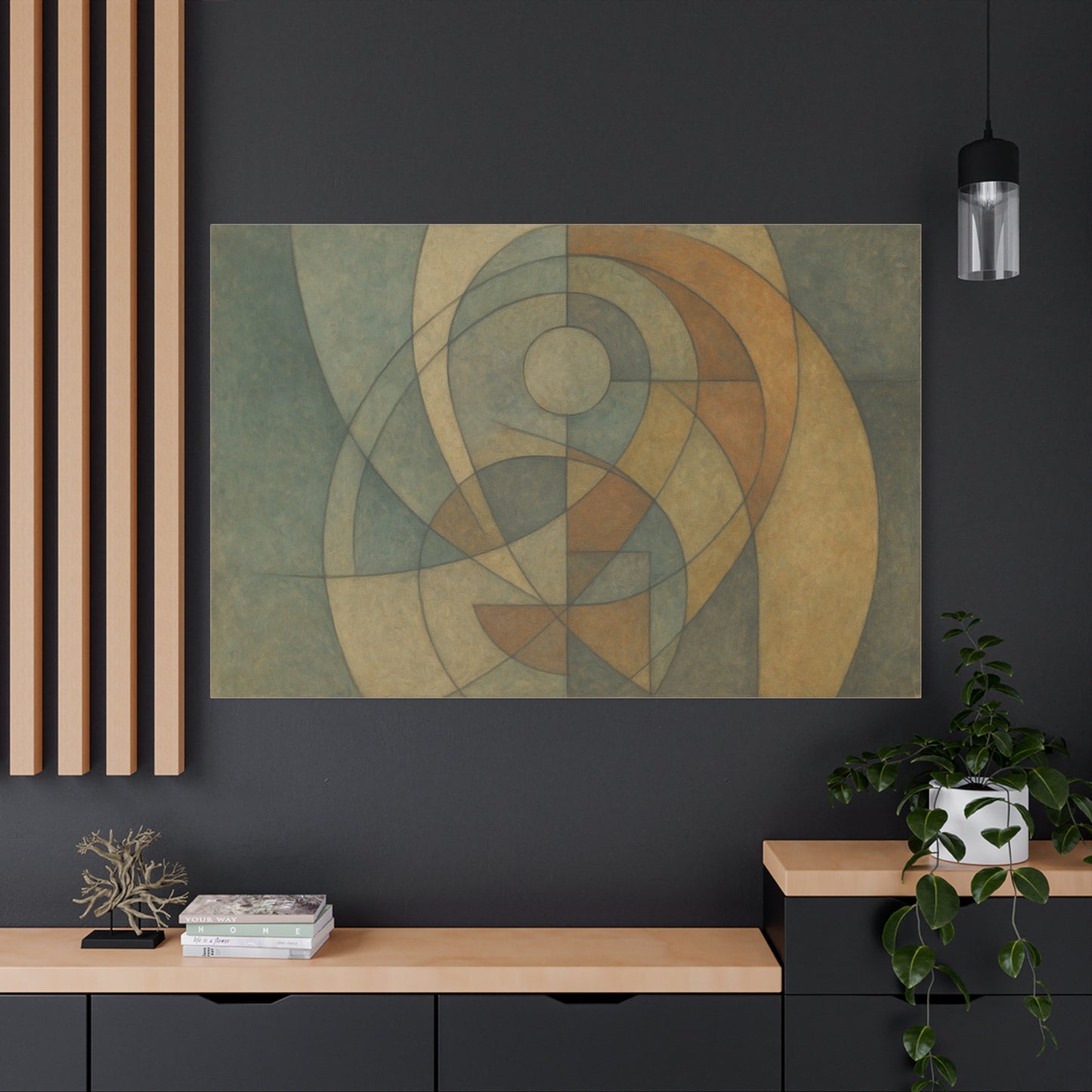 Abstract Geometric Circles Matte Canvas - TRV