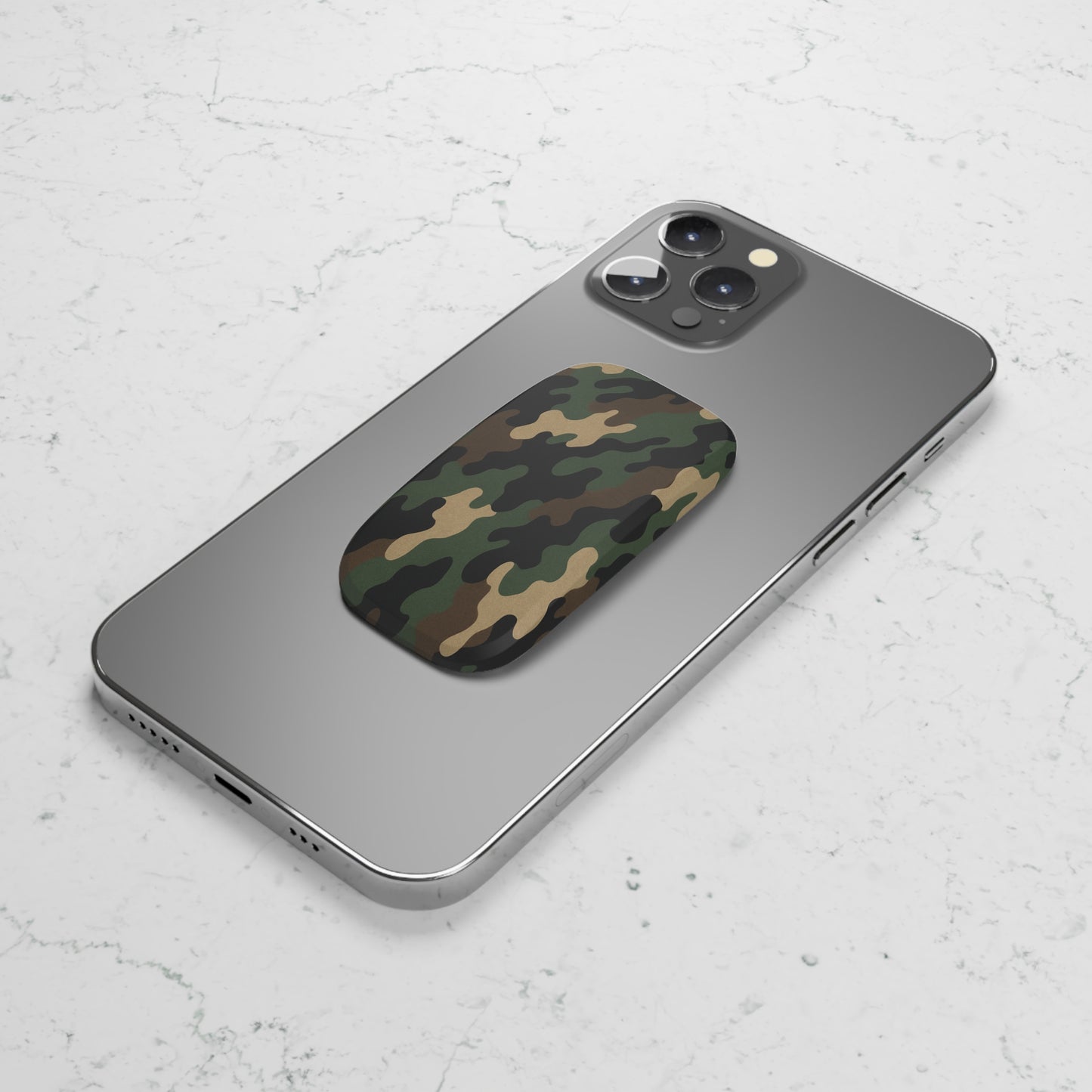 Camouflage Phone Grip Stand, Smartphone Holder, Mobile Accessory, Unique Gift for Tech Lovers, Adjustable Click-On Grip - TRV