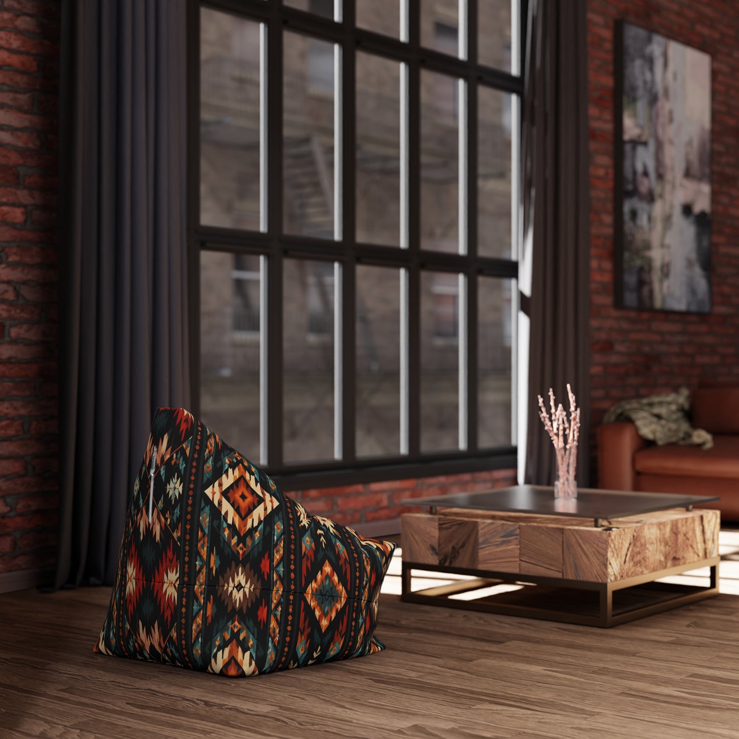 Southwestern Aztec Pattern Bean Bag