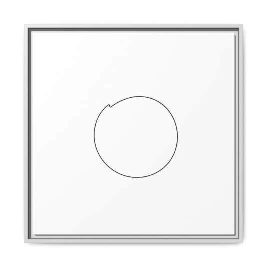 Minimal Circle Line Matte Canvas Framed | Modern Abstract Wall Art