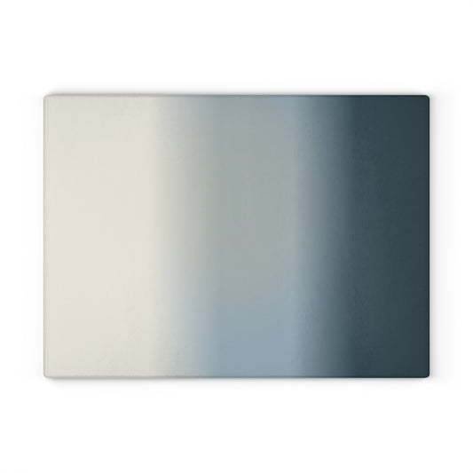 Neutral Gradient Ombre Glass Cutting Board | Blue Gray Kitchen Countertop
