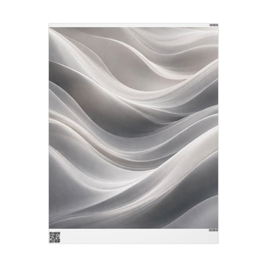 Silver Marble Swirl Wrapping Paper | Abstract Metallic Gift Wrap