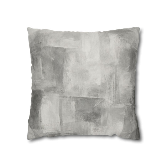 Watercolor Gray Decorative Pillowcase — Spun Polyester Square Throw Pillow Cover