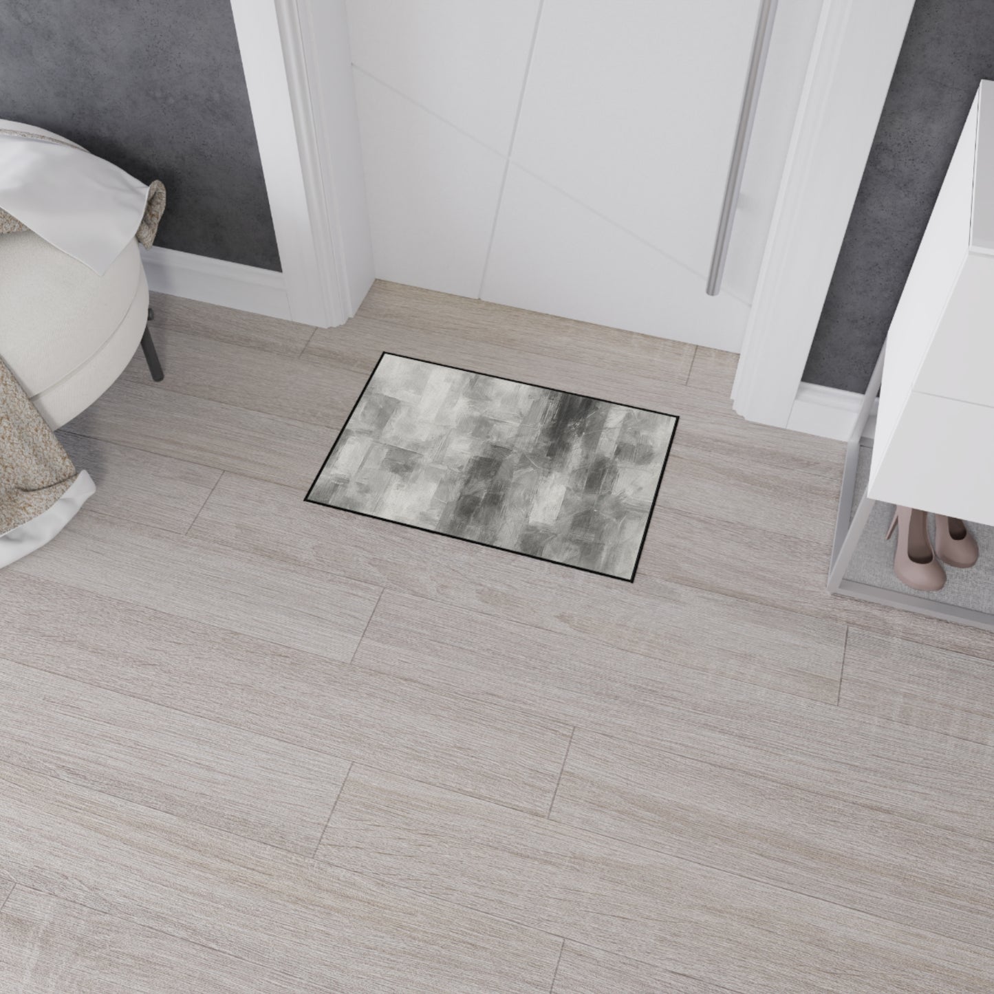 Stylish Heavy Duty Floor Mat with Modern Abstract Design, Home Decor, Kitchen Mat, Office Rug, Entryway Floor Covering, Durable Area Rug - TRV