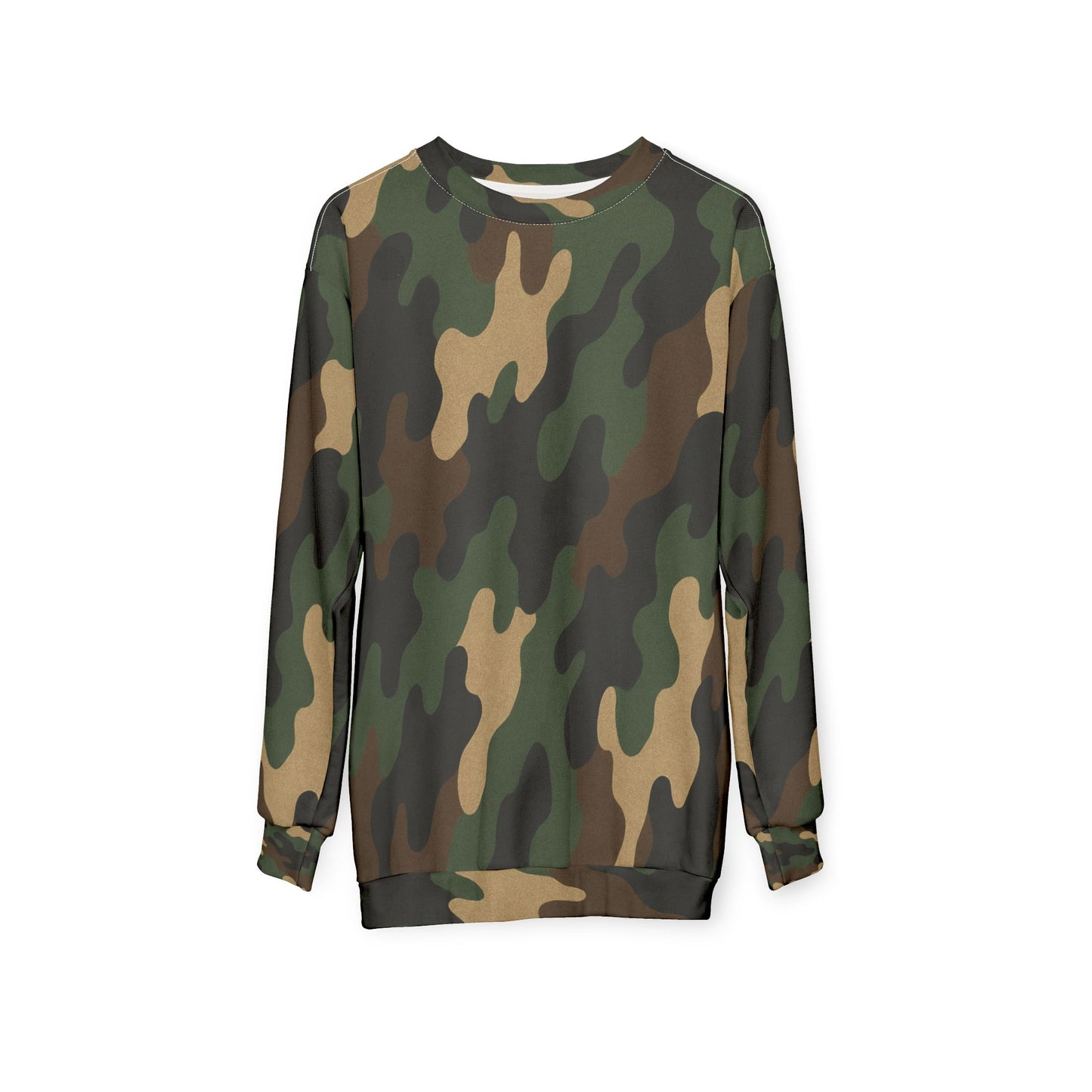 Stylish Camo Unisex Sweatshirt, Cozy Sweatshirt, Trendy Apparel for Outdoor Lovers, Perfect Gift for Adventurers, Versatile Casual Wear - TRV