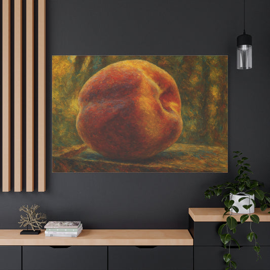 Rustic Peach Canvas Wall Art, Art Decor, Kitchen Artwork, Home Decoration, Gift for Fruit Lover, Summer Decor - TRV
