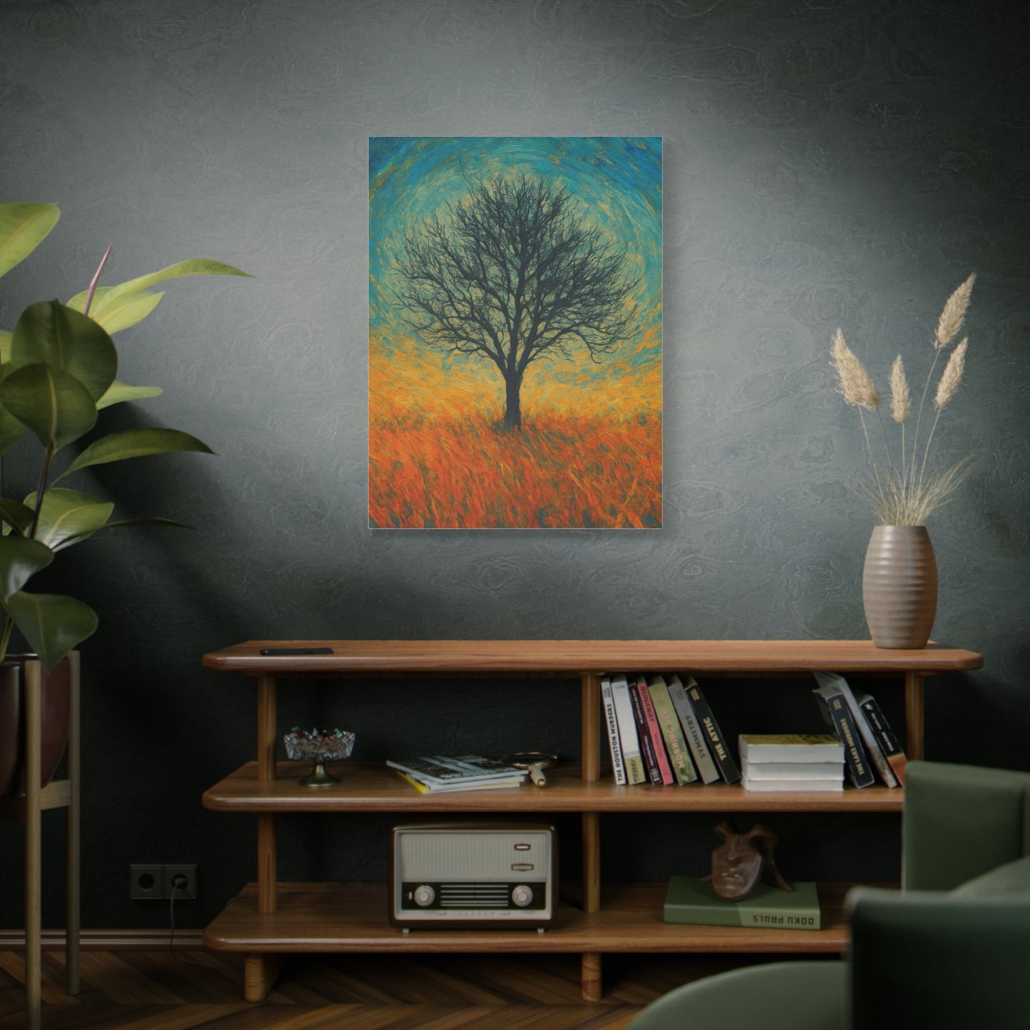 Artistic Tree Canvas Wall Art, Matte Stretched Canvas, Natural Decor for Home, Office, Gift for Nature Lovers, Bohemian Wall Decor