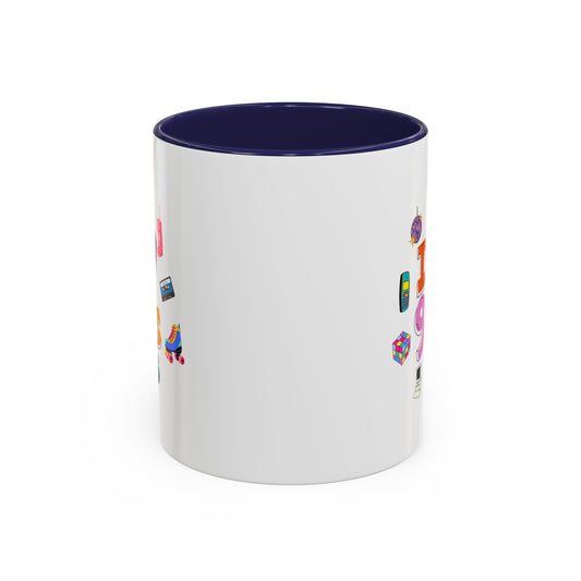 I Love the 90s Coffee Mug, Fun Vintage Nostalgia Mug, Gift for Retro Lovers, Unique Gift for Birthdays, Colorful Drinkware