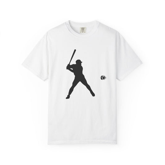 Unisex Baseball Silhouette Tee, Casual Wear, Sports Fan Apparel, Gift for Athletes, Summer Outing Outfit, Soft Cotton Shirt