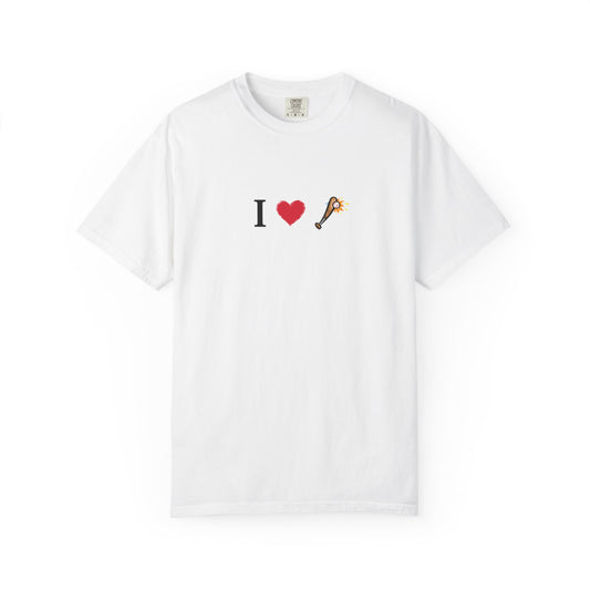 I Love Baseball Unisex Tee, Gift for Couples, Cute Matching T-Shirts, Casual Everyday Wear, Anniversary Present, Love Shirt - TRV