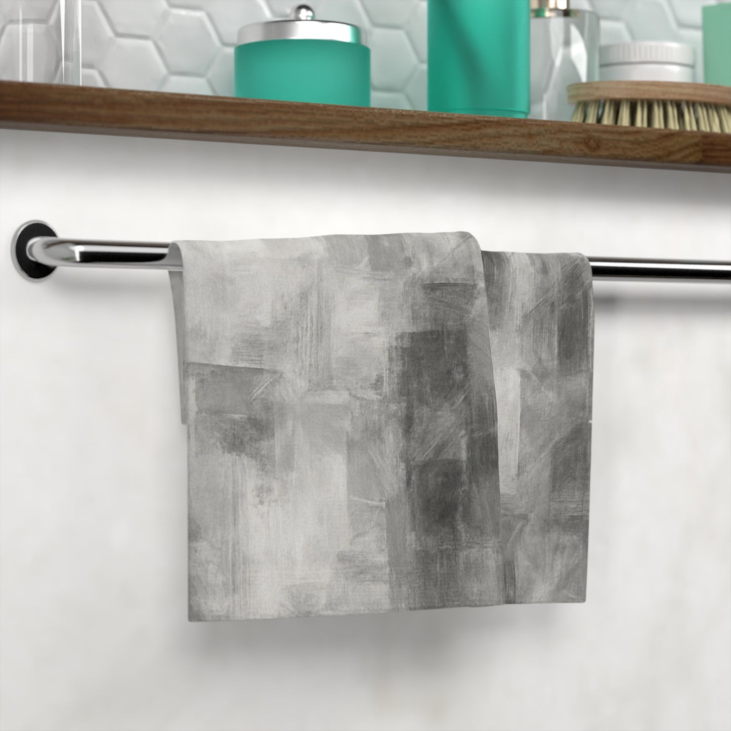 Chic Abstract Face Towel, Modern Bathroom Decor, Luxury Spa Accessory, Trendy Gift, Perfect for Weddings and Housewarming - TRV
