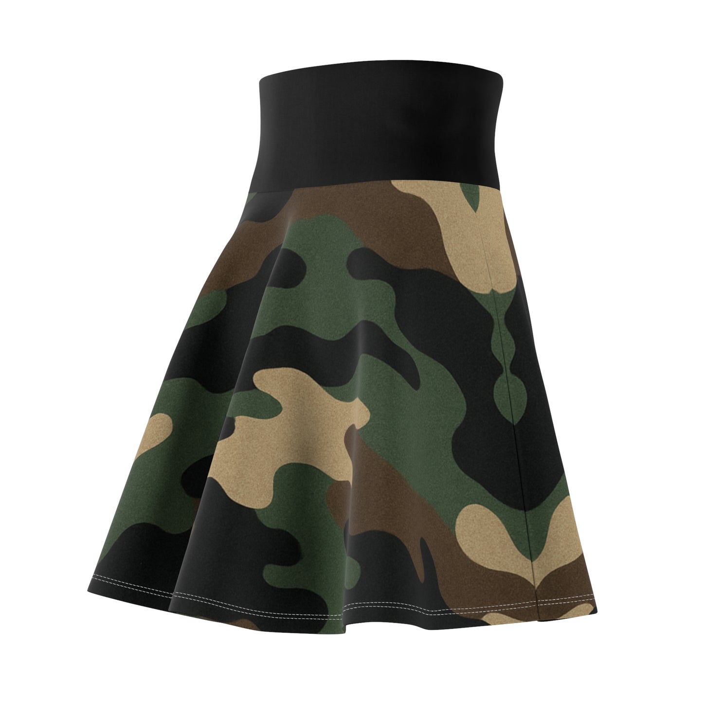 Chic Camouflage Women's Skater Skirt, Trendy Casual Skirt, Fashionable Outdoor Wear, Perfect for Parties, Festivals, Everyday Style - TRV