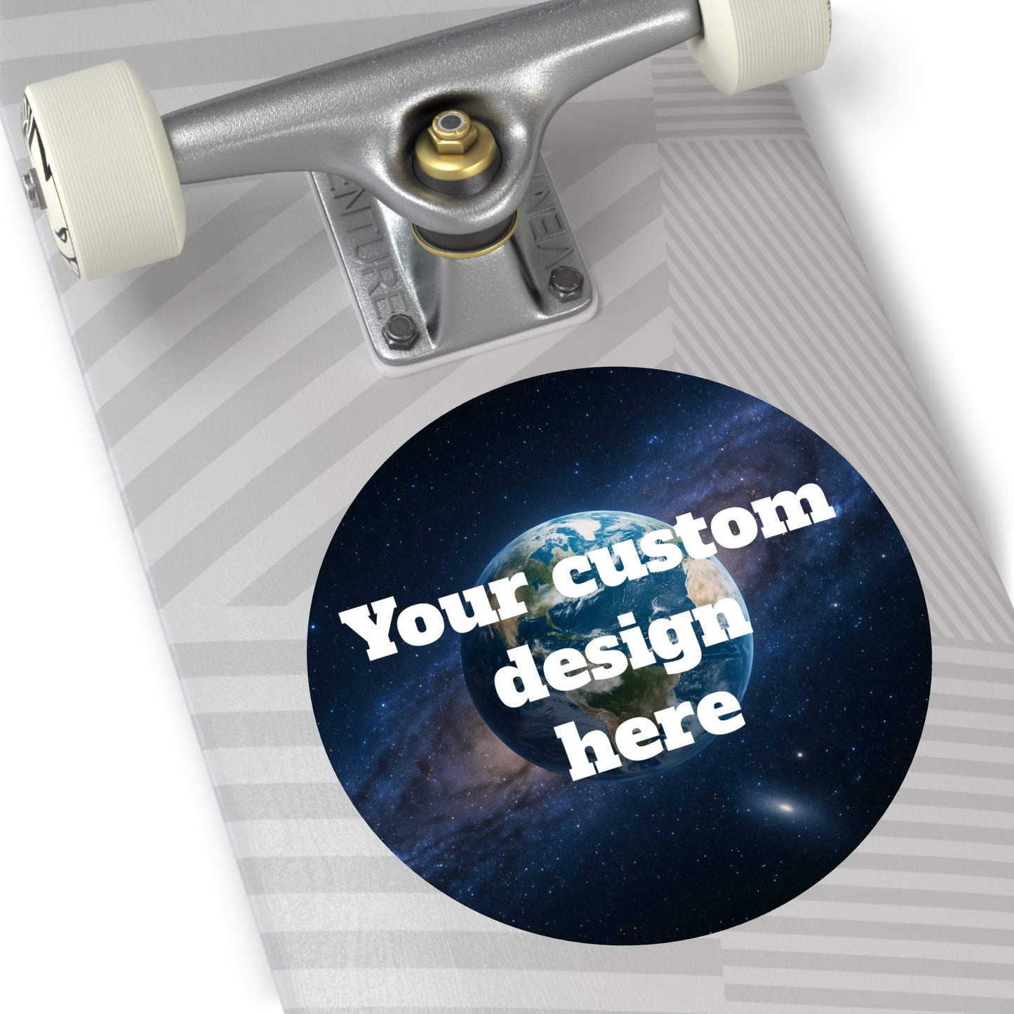 Custom Earth Space Design Round Sticker | Vinyl Circle Decal - TRV