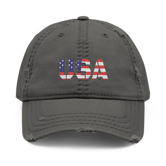 Dad Hat - Distressed USA Patriotic Baseball Cap - TRV