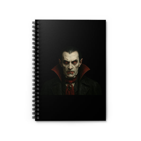 Vampire-Themed Spiral Notebook - Perfect for Writing and Sketching, Halloween Decor, Gift for Horror Fans, Journaling, School Essentials - TRV