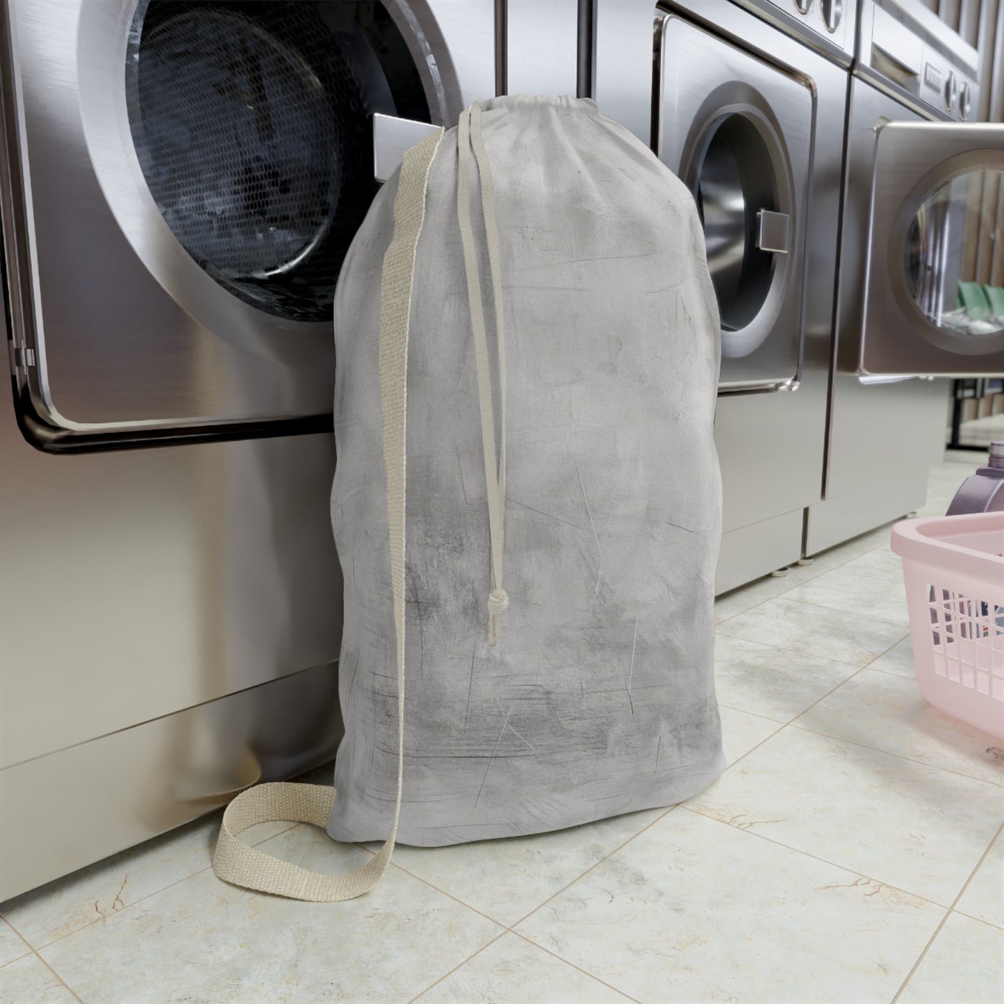 Monogram Initials Laundry Bag | Personalized Name, Canvas Drawstring - TRV