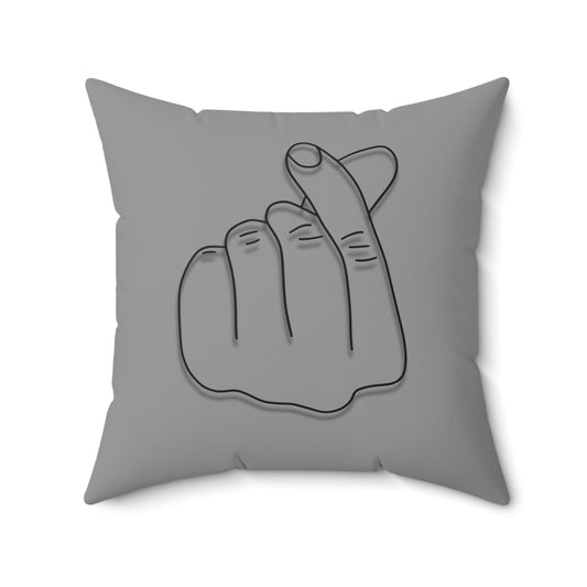 Minimalist Hand Gesture Throw Pillow - Cozy Home Decor