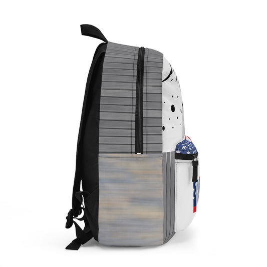 USA Flag Backpack, Adventure Lover Travel Bag, School Bookbag, Space Enthusiast Rucksack, Patriotic Knapsack - TRV