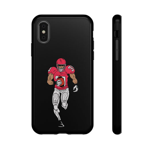 Football Player Tough Phone Case – Protective Black Sports iPhone Case