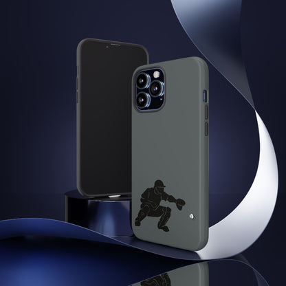 Baseball Catcher Phone Case, Sports Phone Accessory, Tough Cases, Gift for Athletes, Sports Fan Merchandise, Unique Design - TRV