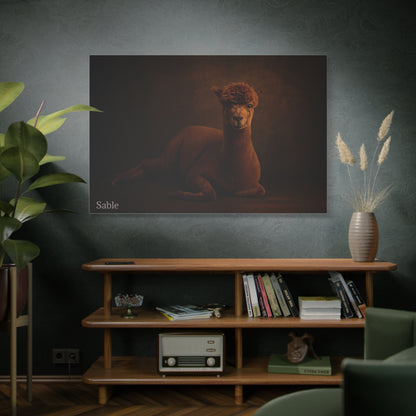 Alpaca Portrait Matte Canvas - TRV