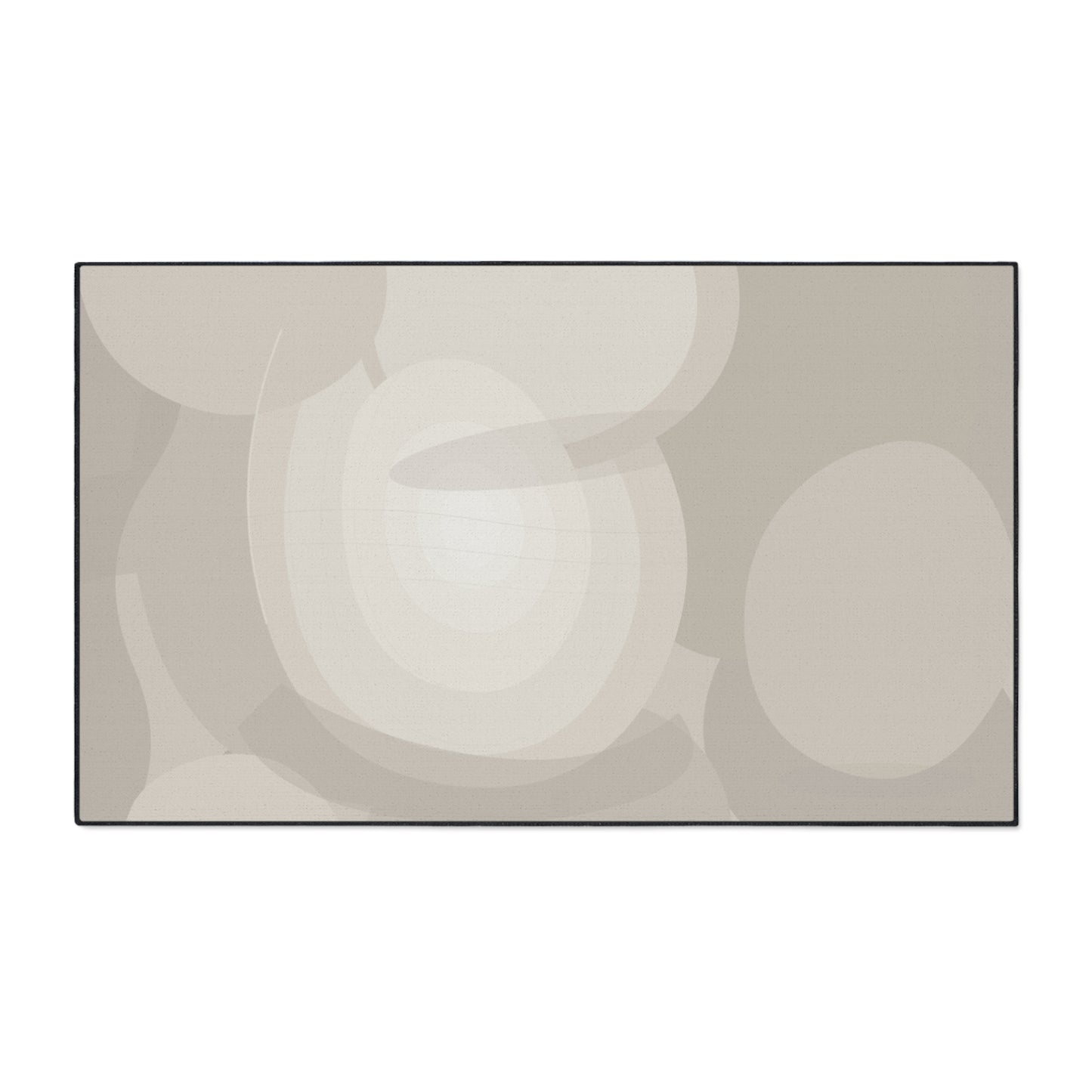 Neutral Abstract Circles Heavy Duty Floor Mat | Non-Slip Entry Rug