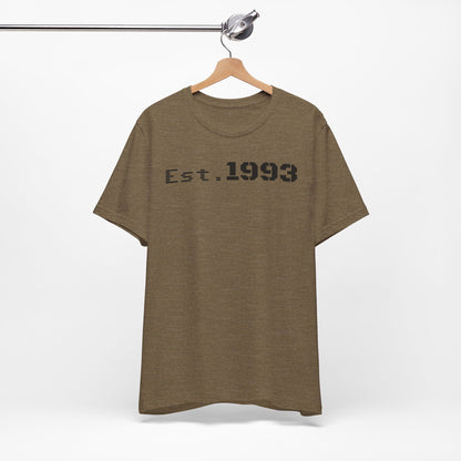 Est. 1993 Unisex Short Sleeve Tee - Perfect for Birthdays, Nostalgia, Casual Wear, Gifts, and Celebrations - TRV