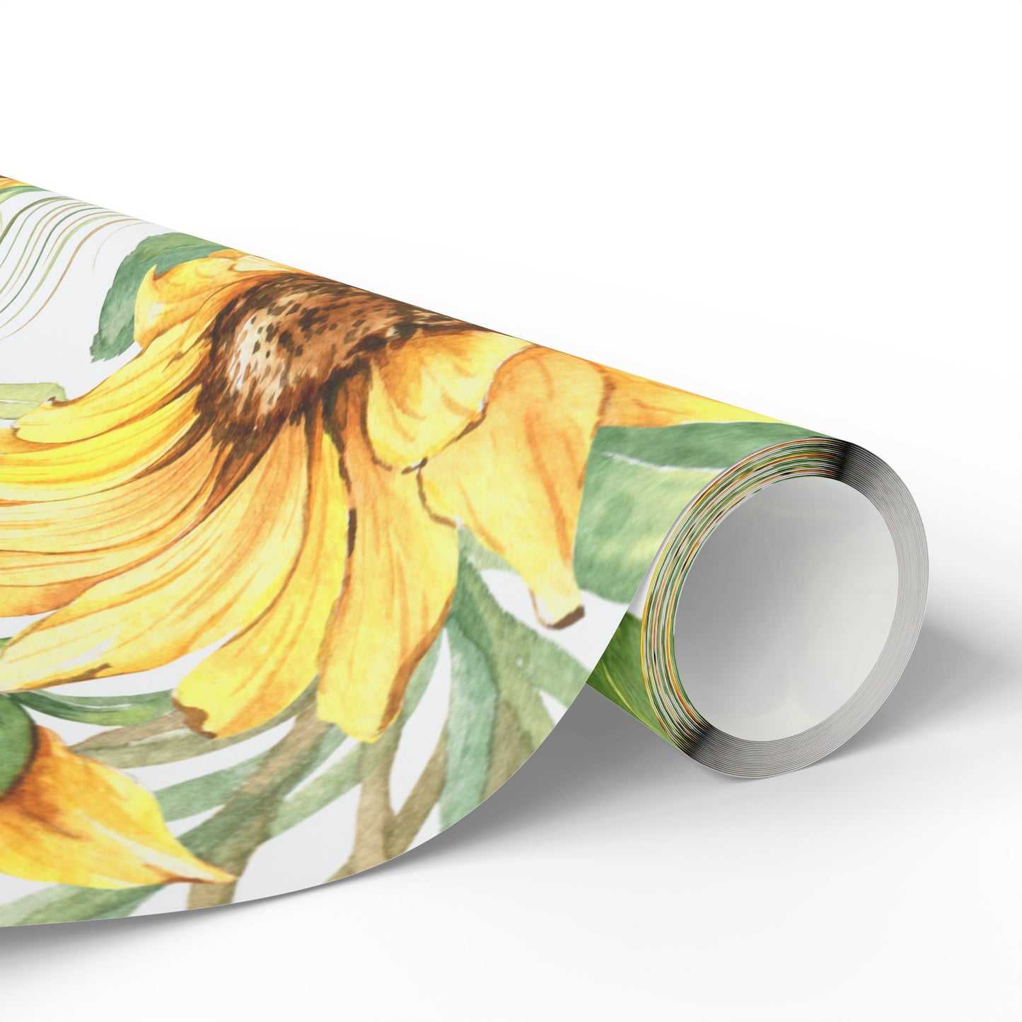 Sunflower Wrapping Paper Roll — Floral Gift Wrap for Birthdays, Mother's Day & Spring Celebrations