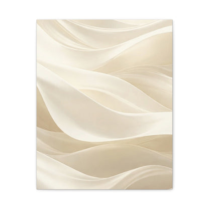 Neutral Abstract Wave Art Matte Canvas