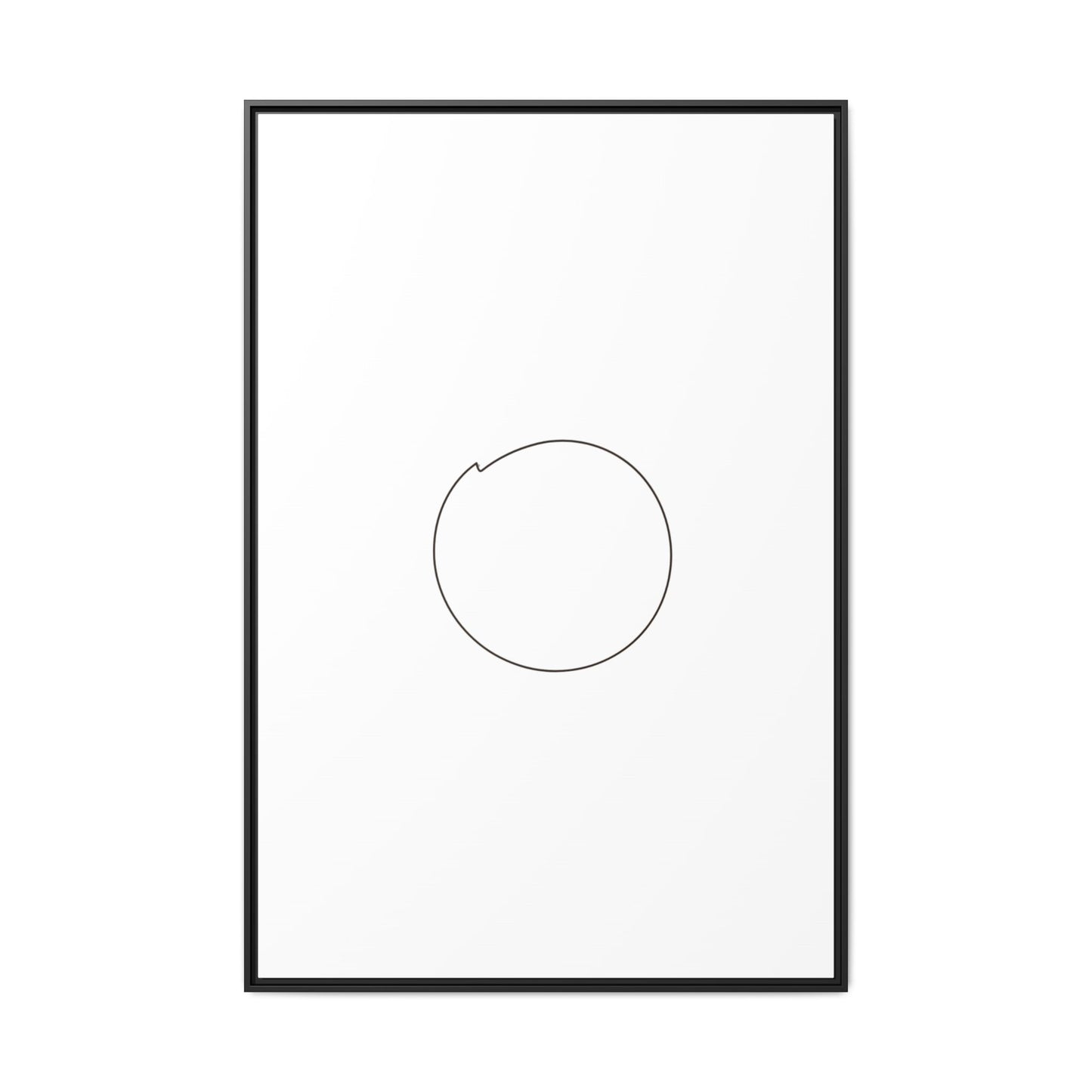 Minimal Circle Line Matte Canvas Framed | Modern Abstract Wall Art