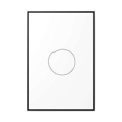 Minimal Circle Line Matte Canvas Framed | Modern Abstract Wall Art