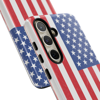 Patriotic Phone Case - Tough Cases for Veterans, USA Lovers, Independence Day, Memorial Day, Flag Design - TRV