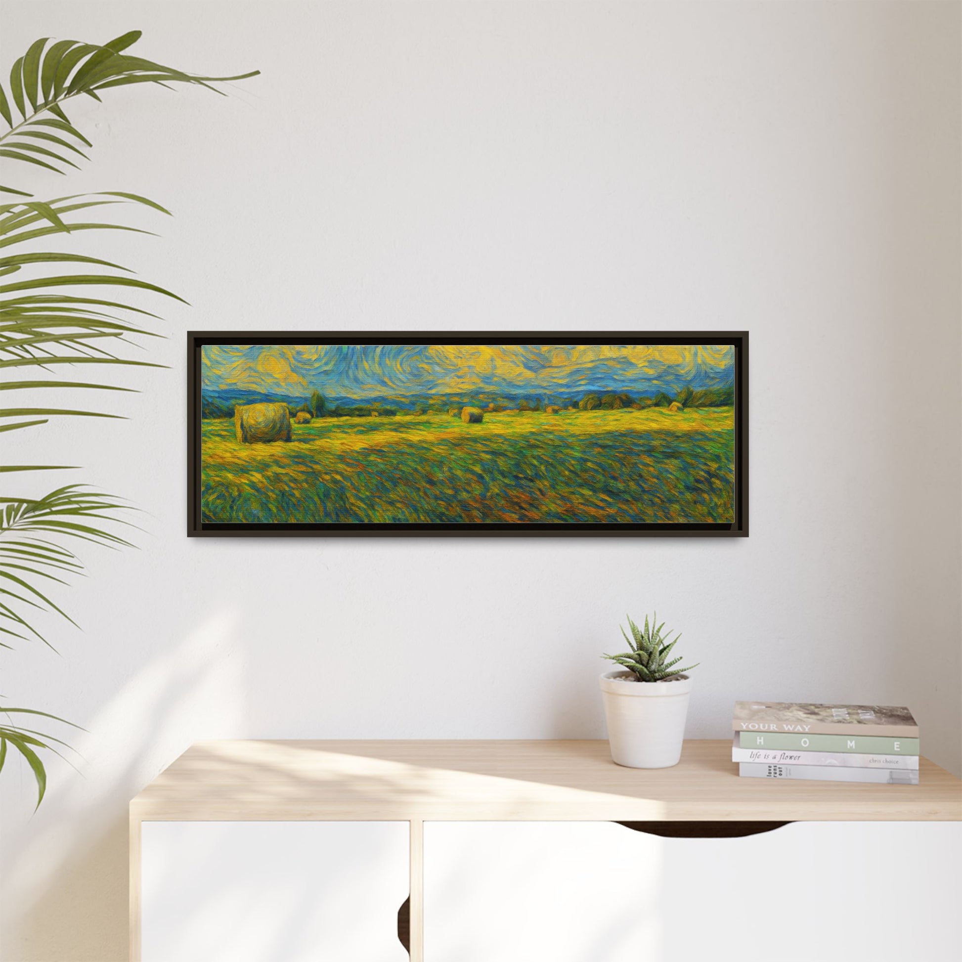 Landscape Matte Canvas, Framed (Multi-color) - TRV