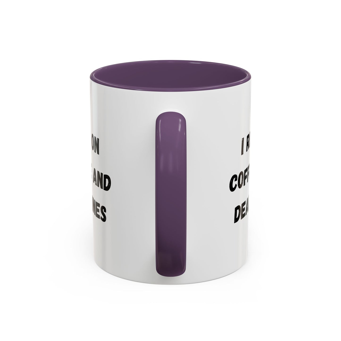 I Run on Coffee and Deadlines Mug, Motivational Coffee Cup, Office Mug, Gift for Writers, Caffeine Lover's Mug, Funny Coffee Cup