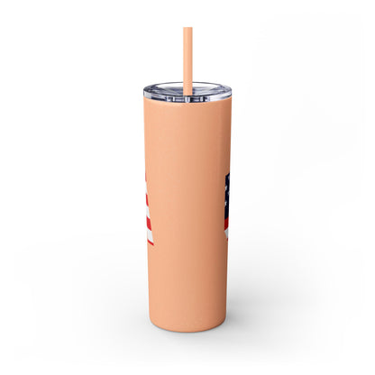 Skinny Tumbler — USA Flag 20oz Straw Tumbler (Patriotic Travel Cup)